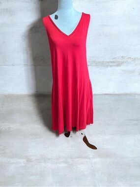 Maurices 24/7 Red V-Neck Midi Dress Medium NWT